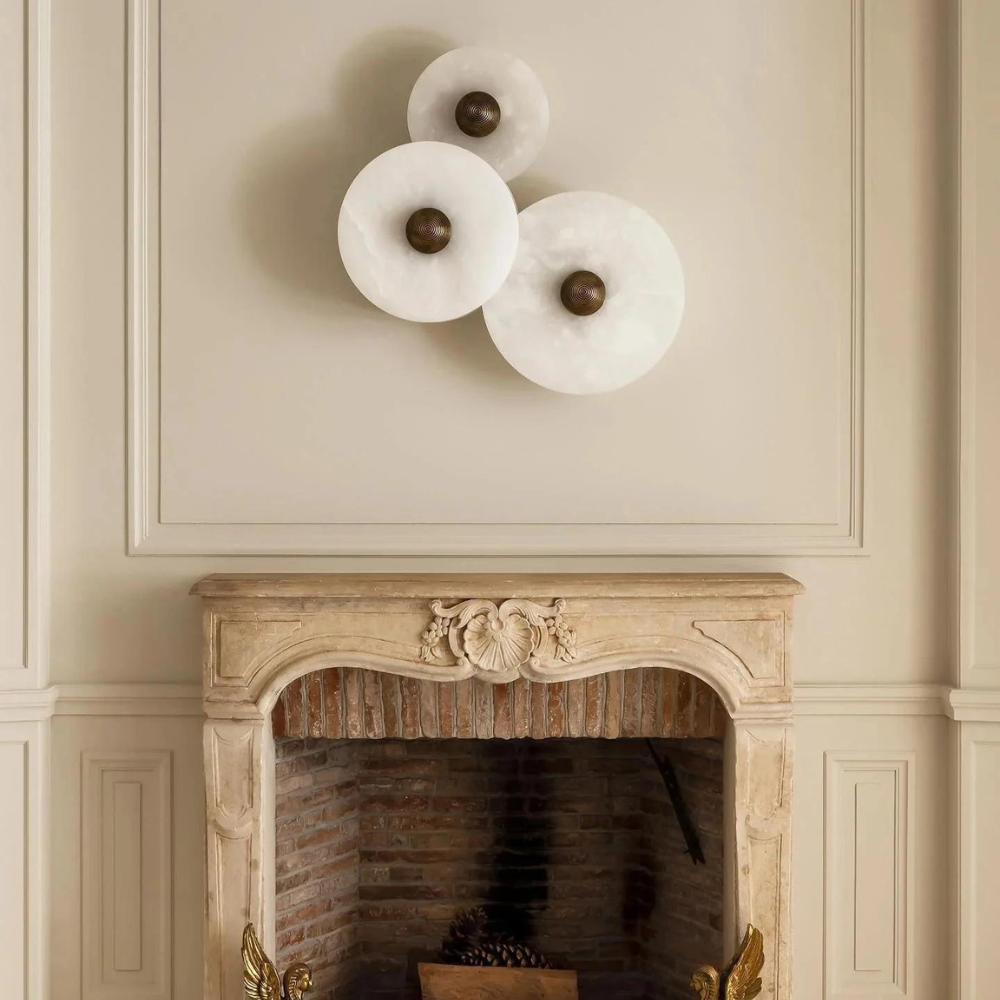 ALABASTER DISC WALL LAMP