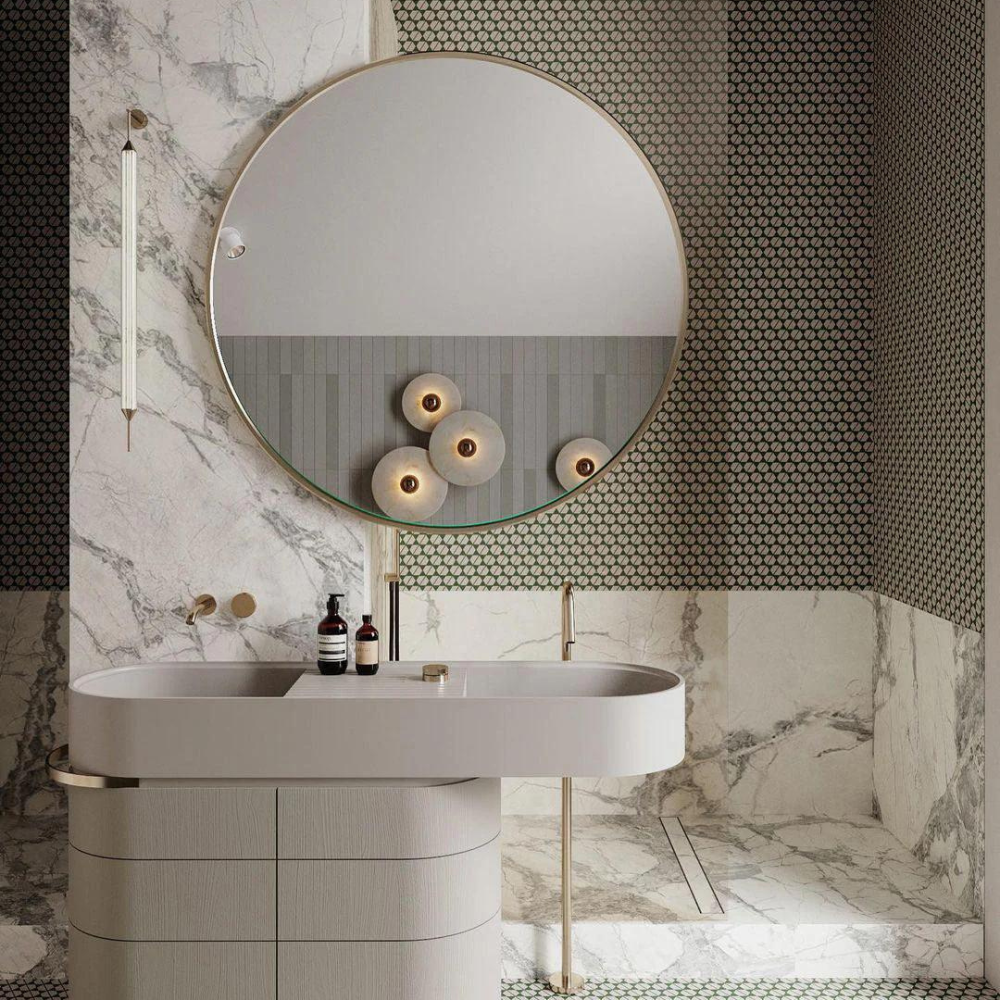 ALABASTER DISC WALL LAMP