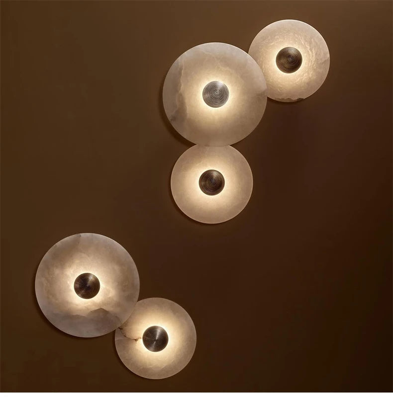ALABASTER DISC WALL LAMP
