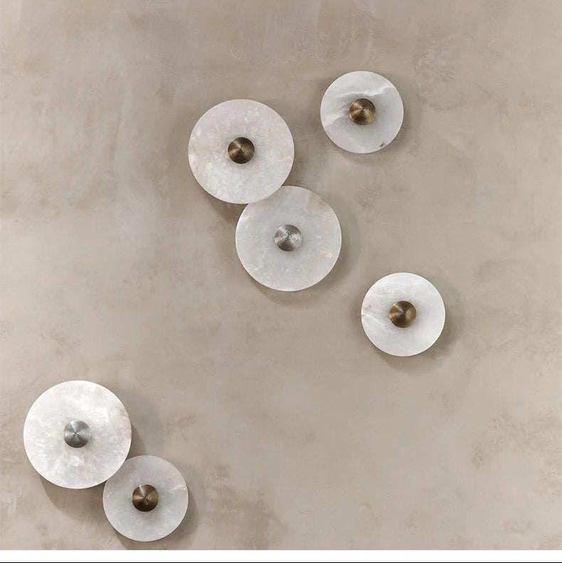 ALABASTER DISC WALL LAMP