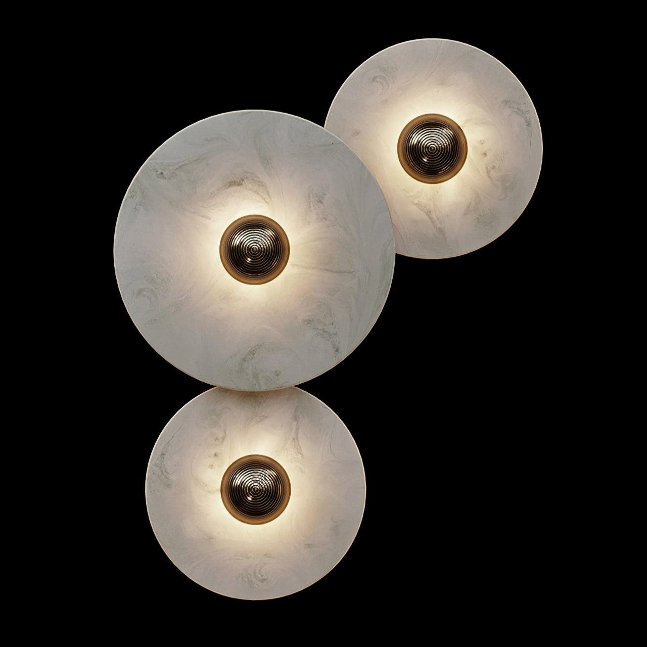 ALABASTER DISC WALL LAMP