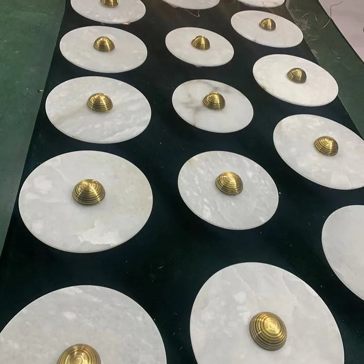 ALABASTER DISC WALL LAMP