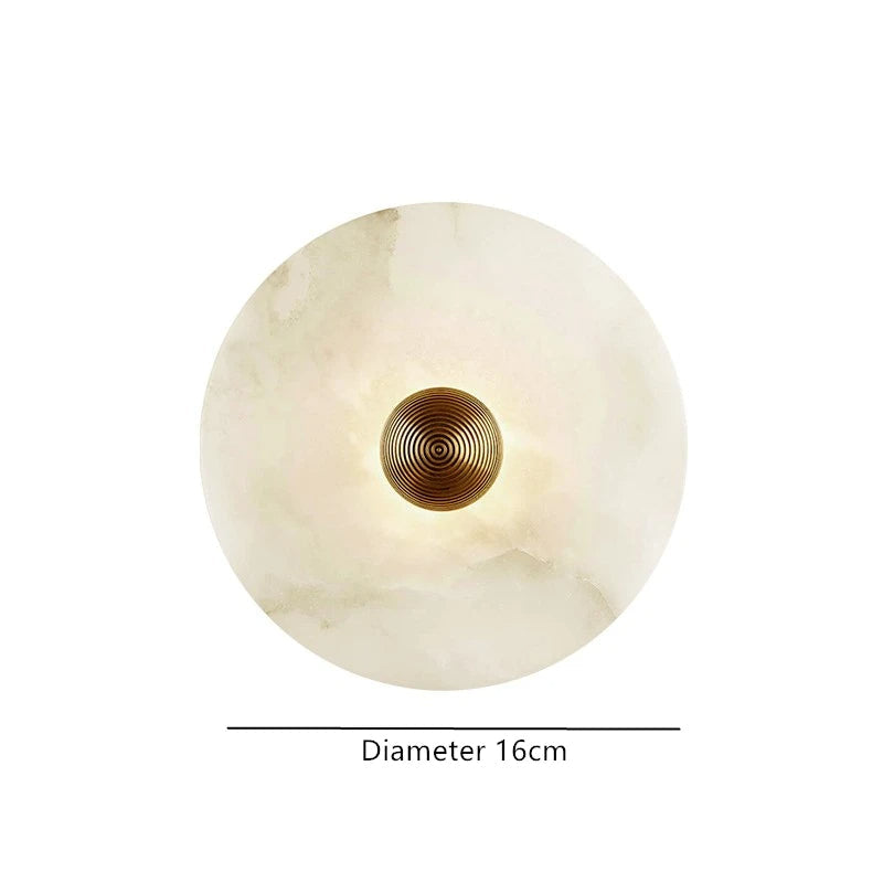 ALABASTER DISC WALL LAMP