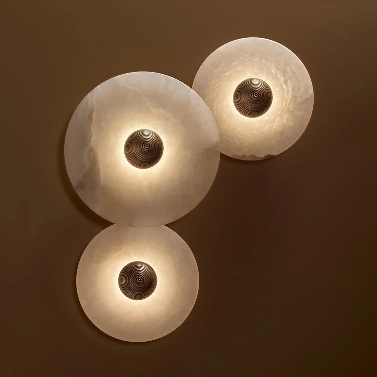 ALABASTER DISC WALL LAMP