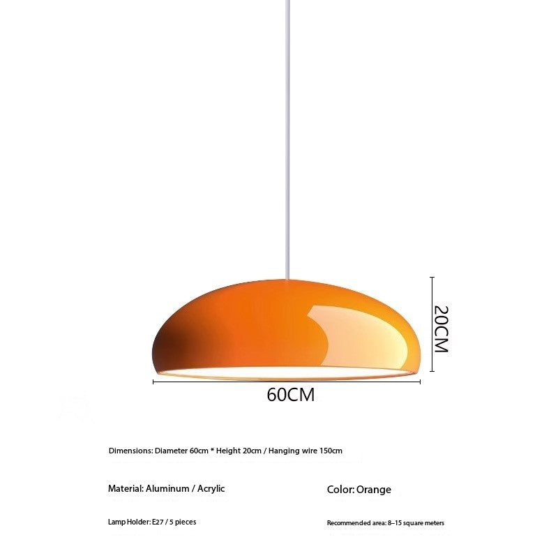 AMBER ENAMEL DOME PENDANT