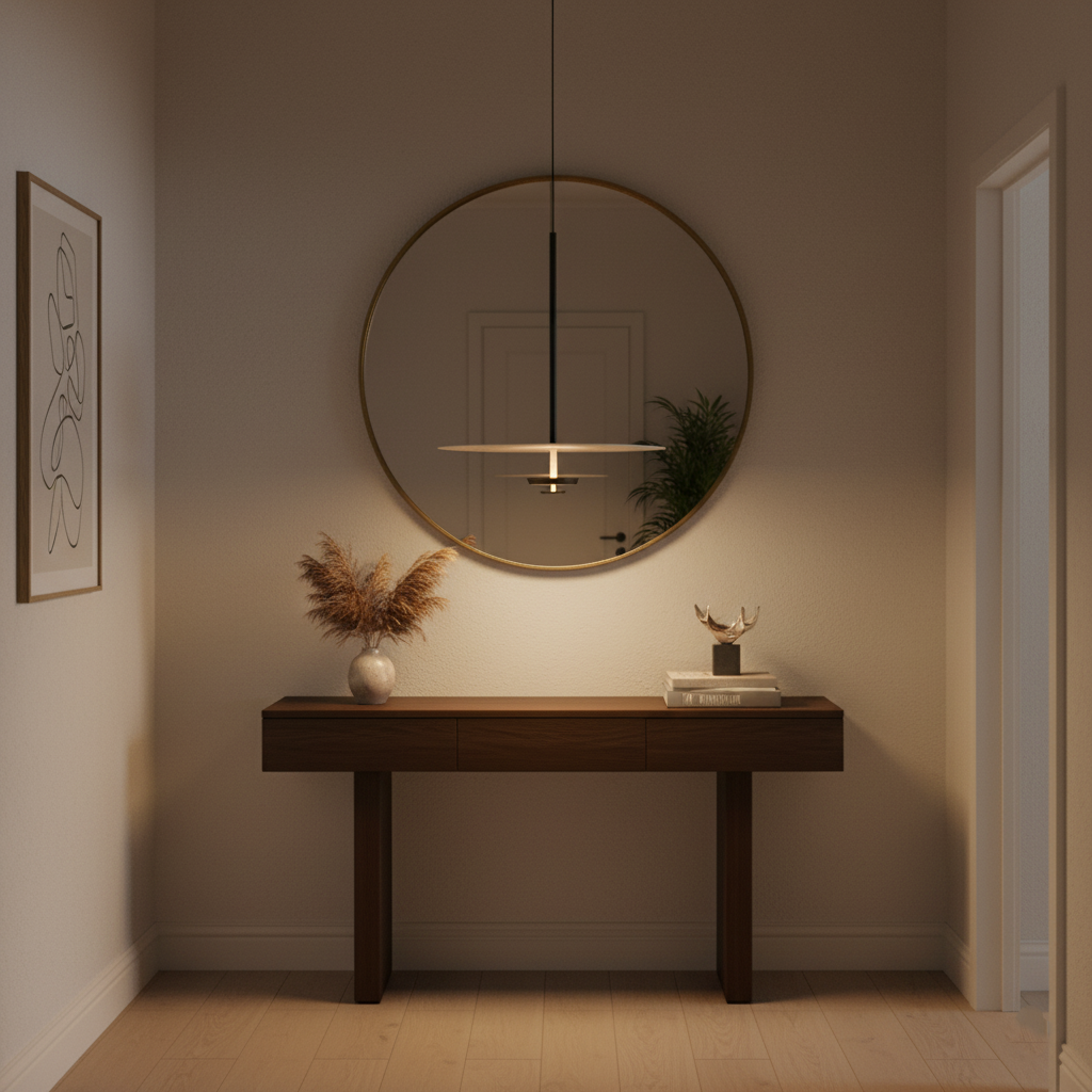 BLACK LINEAR DISC PENDANT