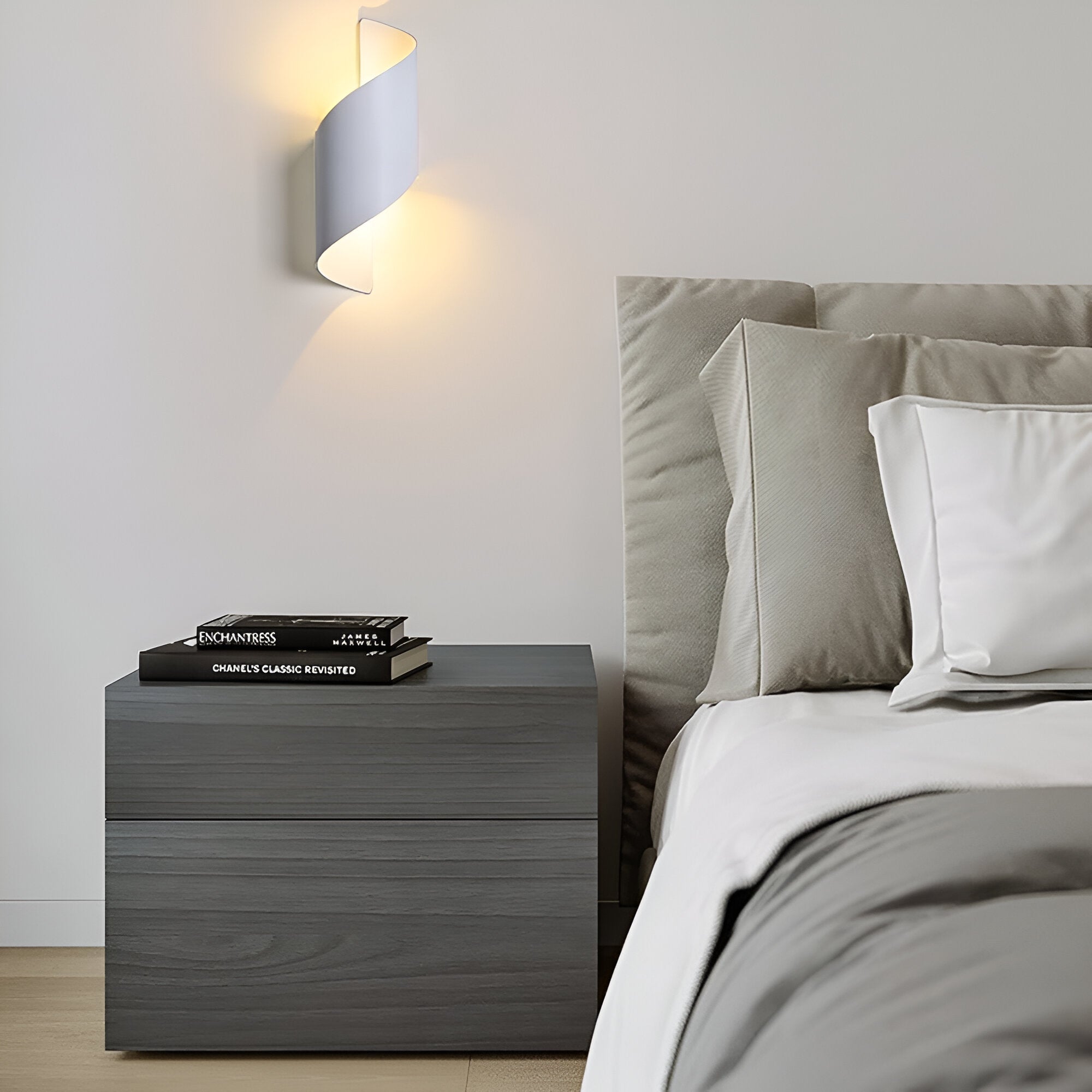 BLACK SPIRAL WALL LAMP