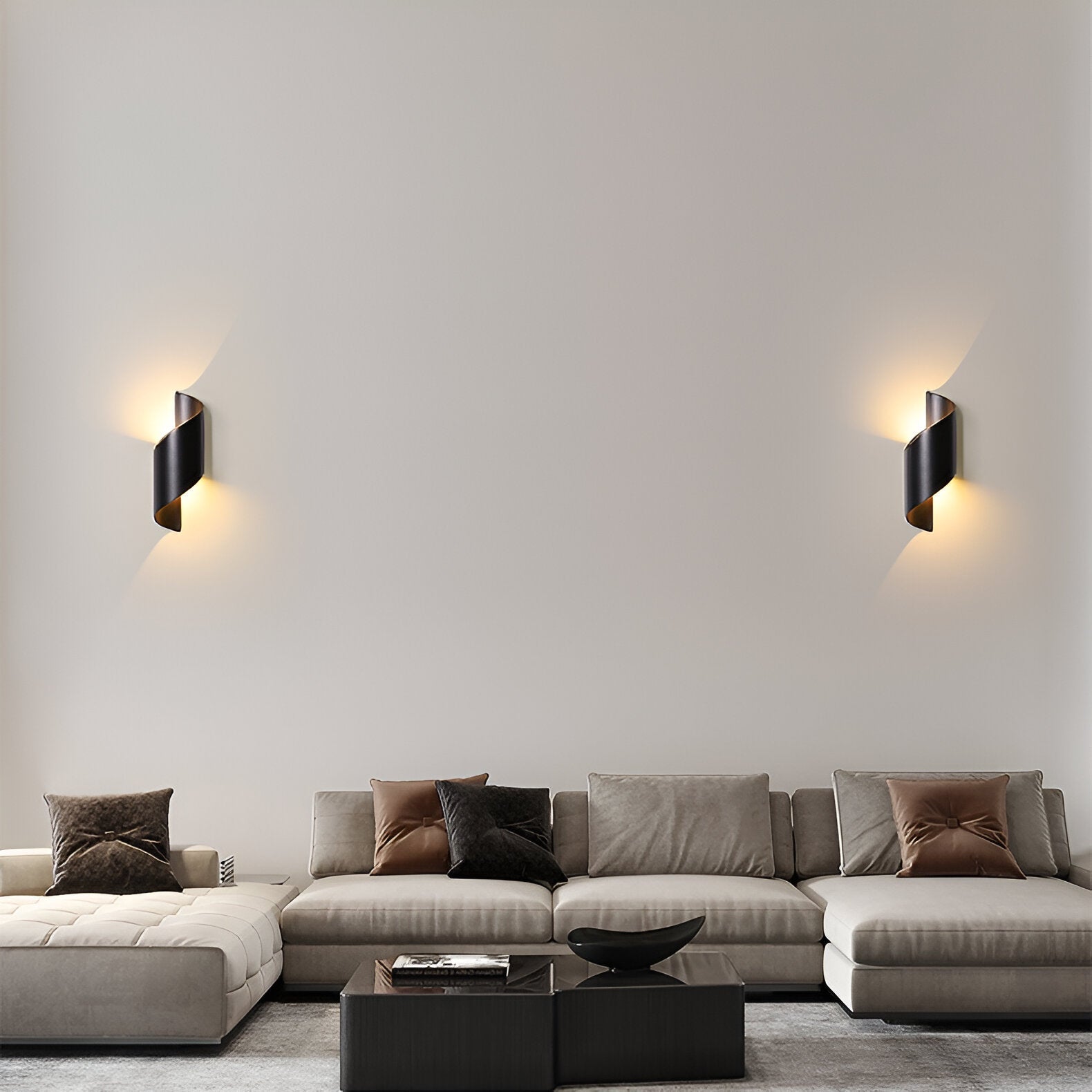 BLACK SPIRAL WALL LAMP
