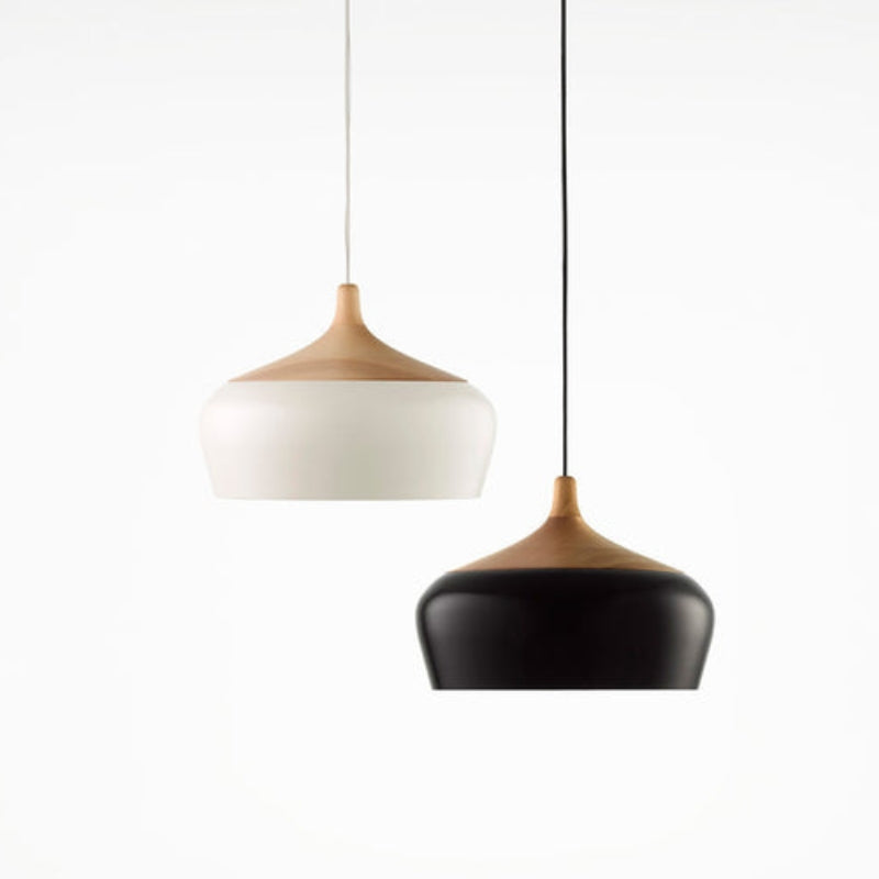 BLACK TEARDROP WOOD PENDANT