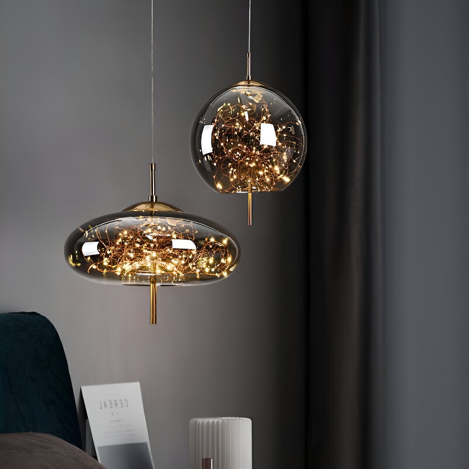 BRASS JEWEL DISC PENDANT