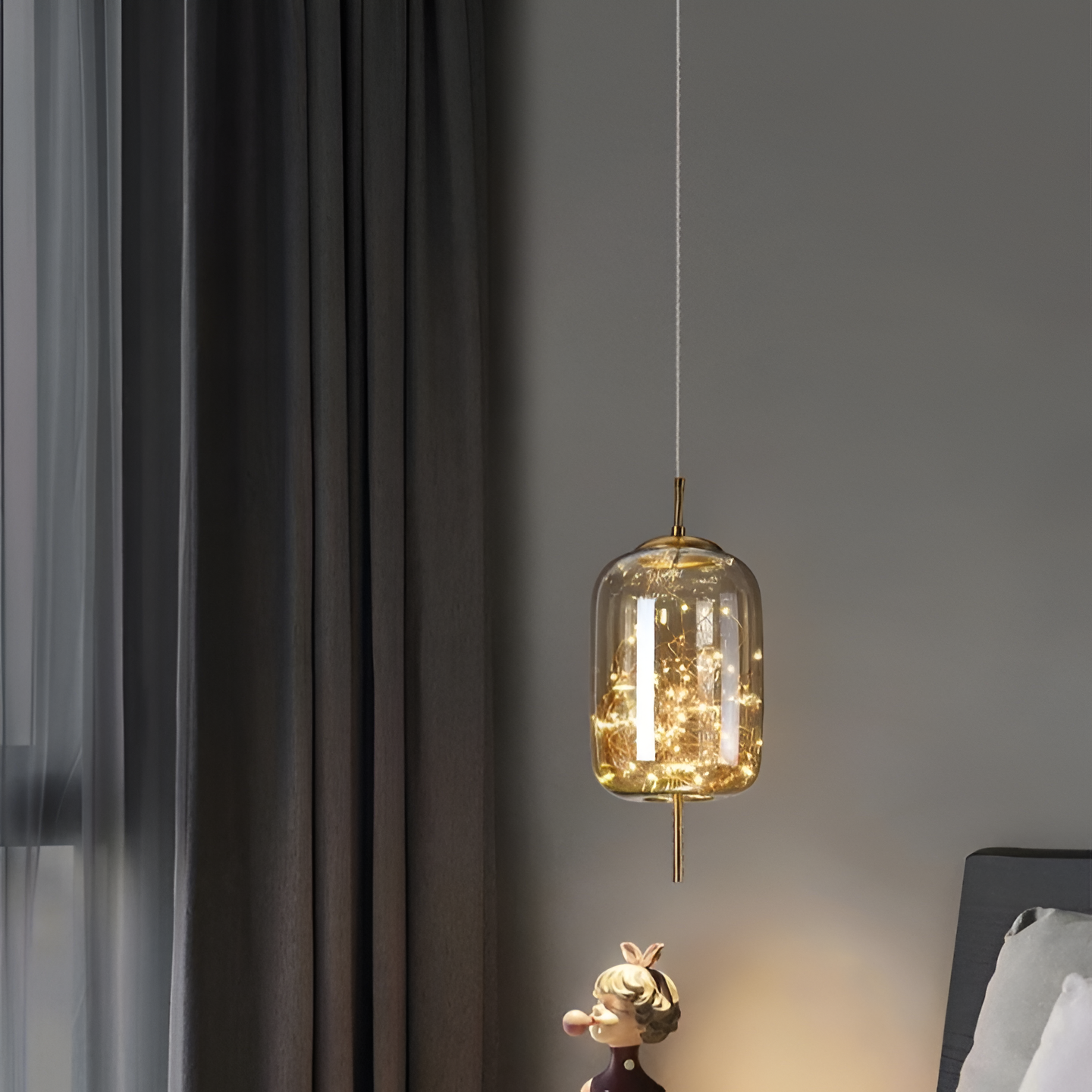 BRASS JEWEL DISC PENDANT