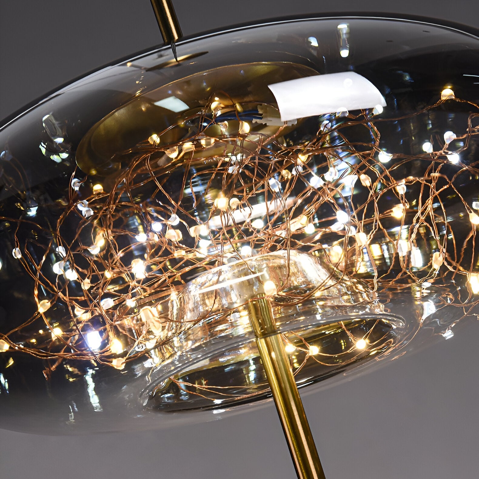 BRASS JEWEL DISC PENDANT