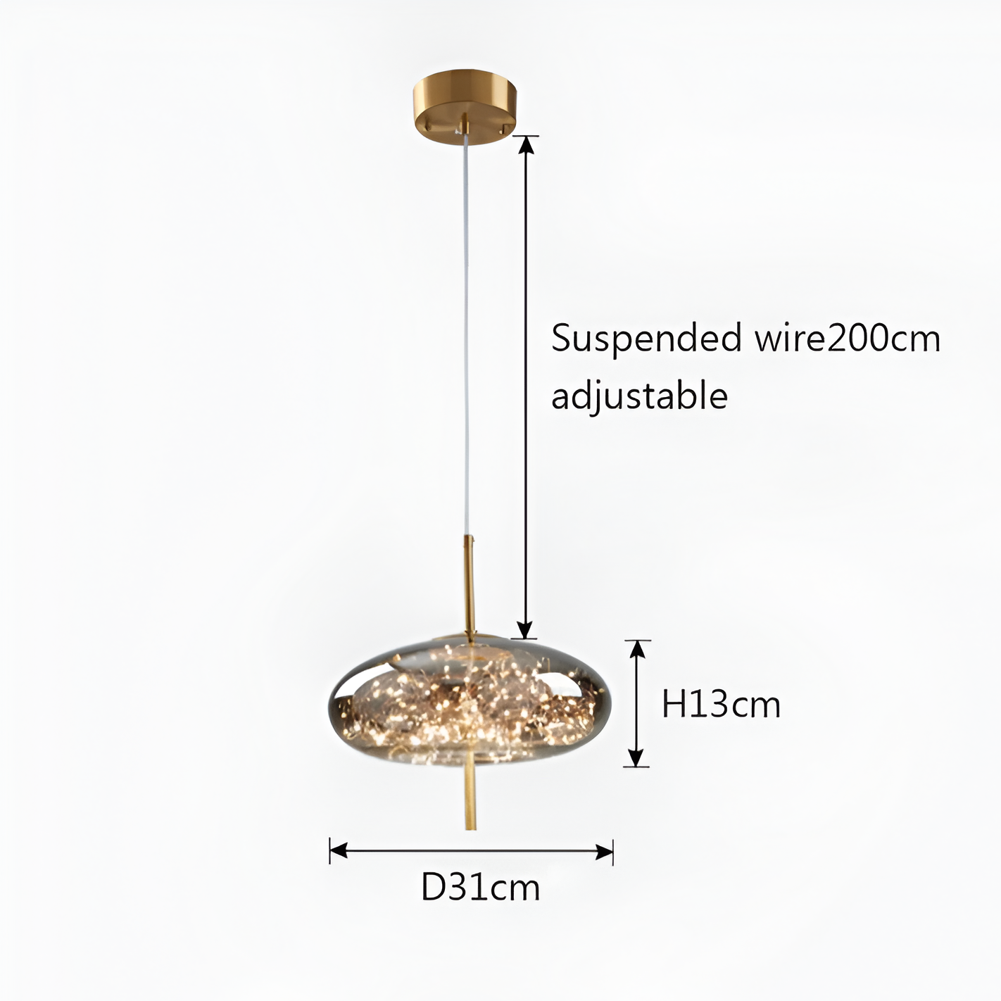 BRASS JEWEL DISC PENDANT