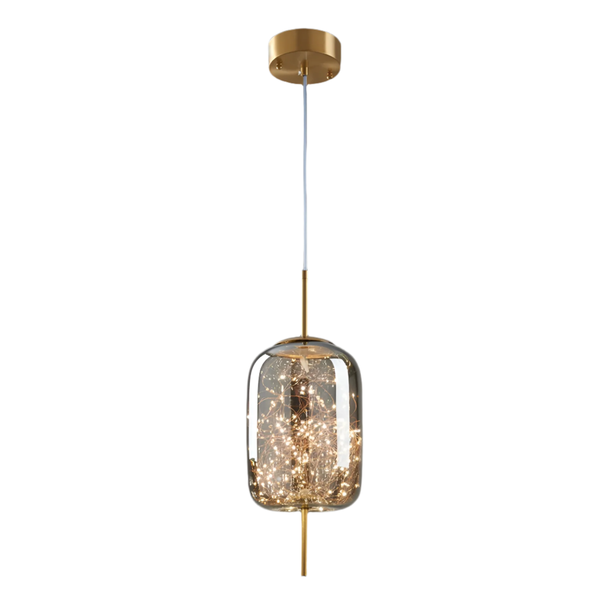 BRASS JEWEL DISC PENDANT