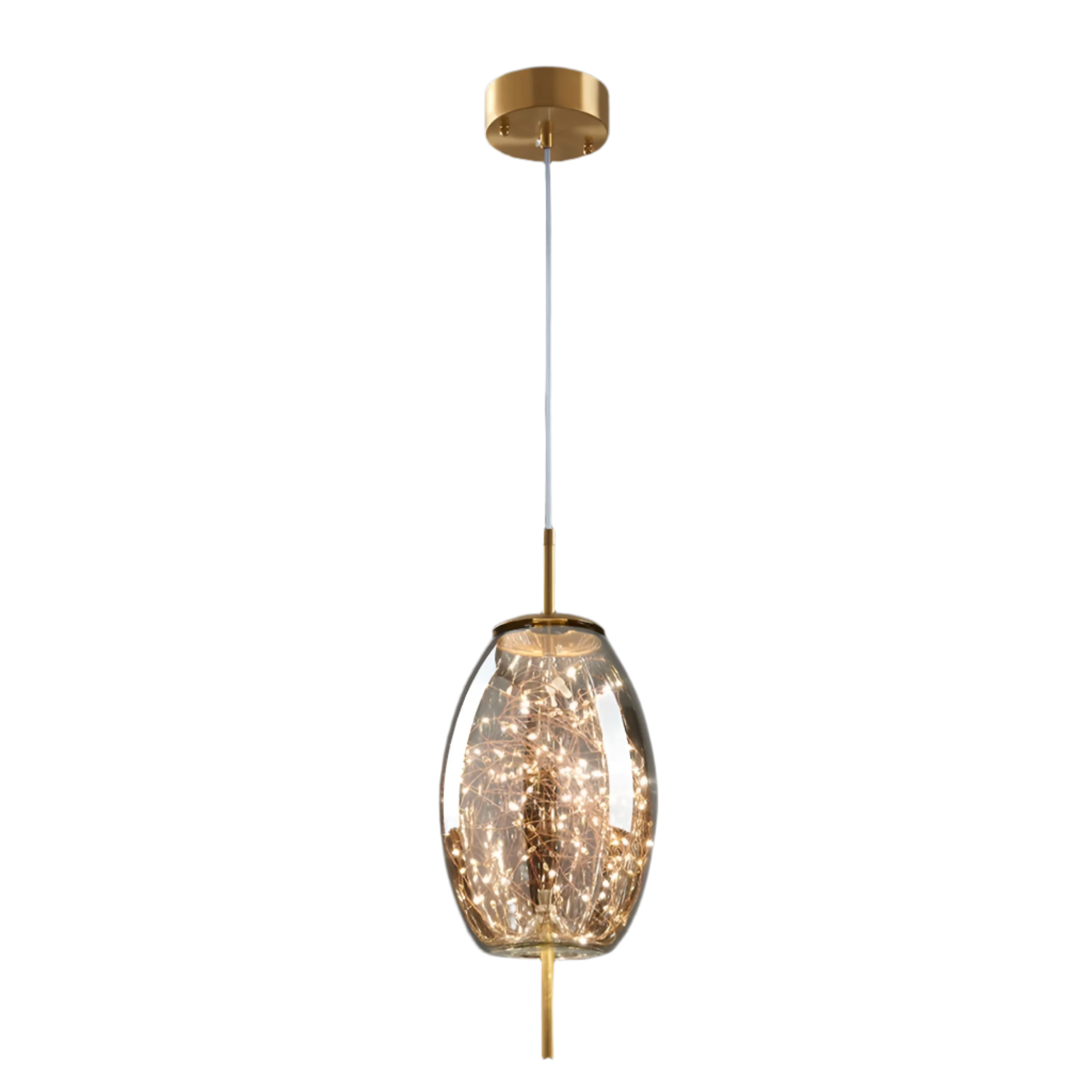 BRASS JEWEL DISC PENDANT