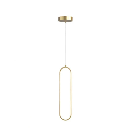 BRASS OVAL LOOP PENDANT