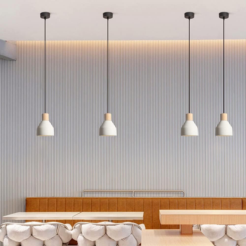 CEMENT CONE WOOD PENDANT