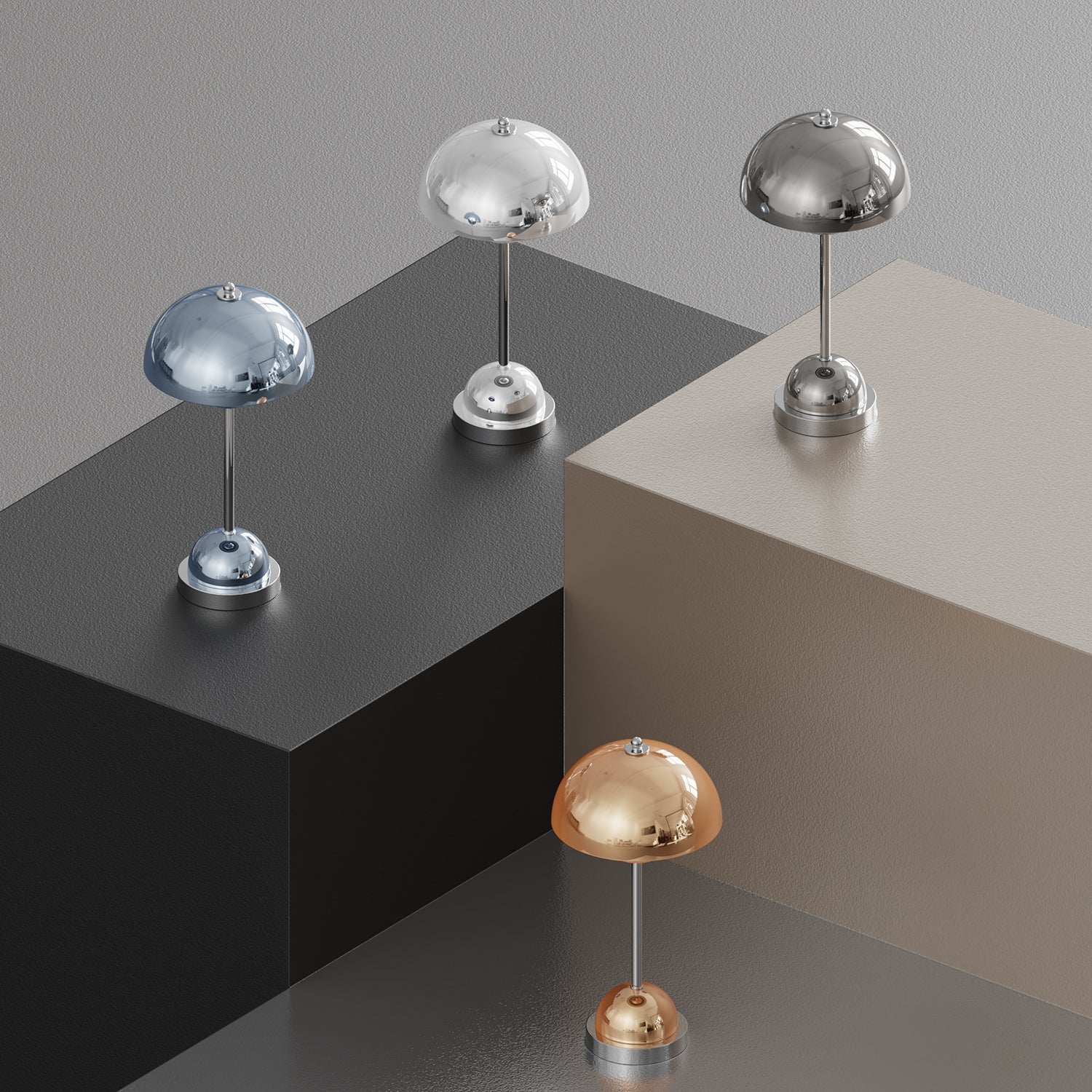 CHROME DOME TABLE LAMP
