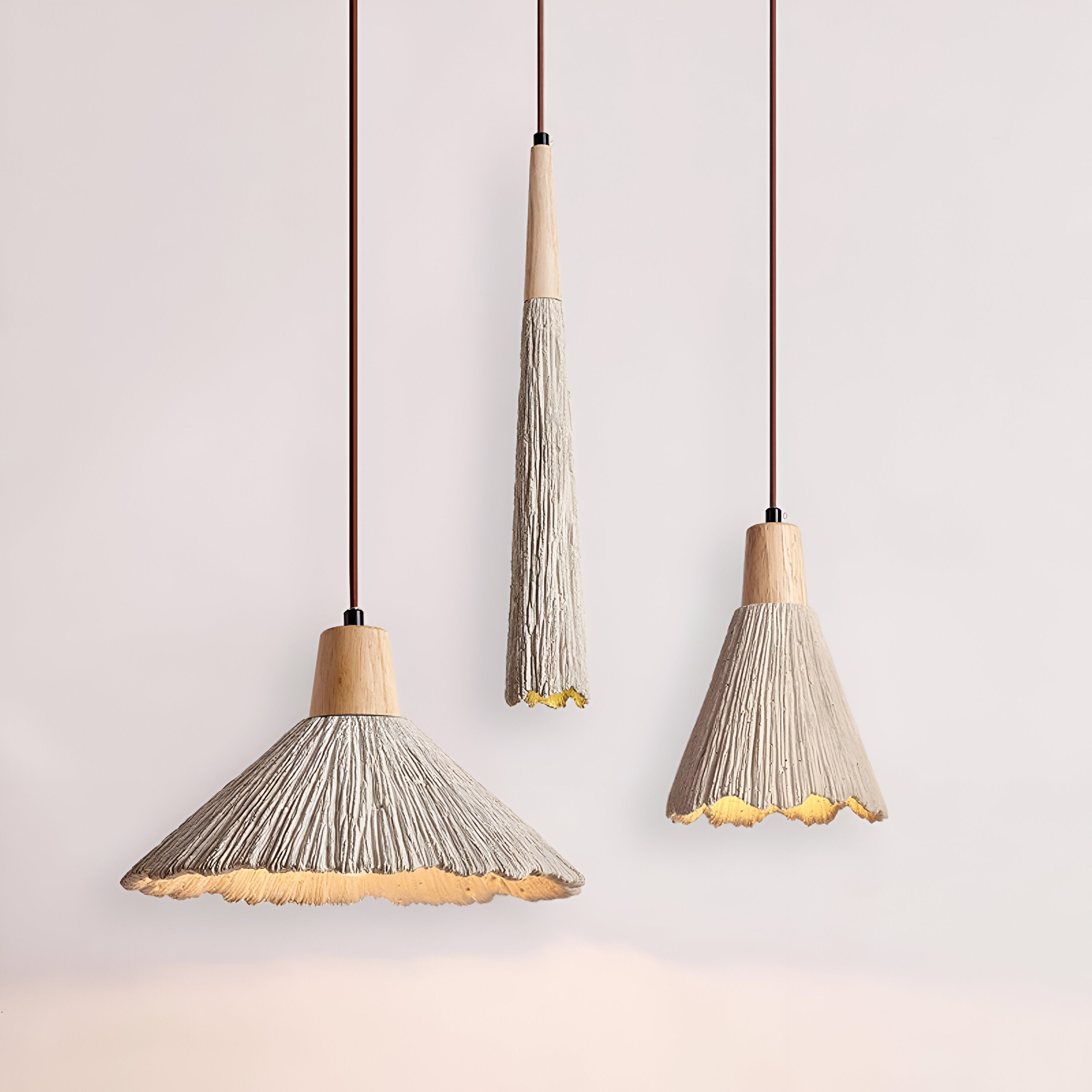 CREAM TASSEL CONE PENDANT