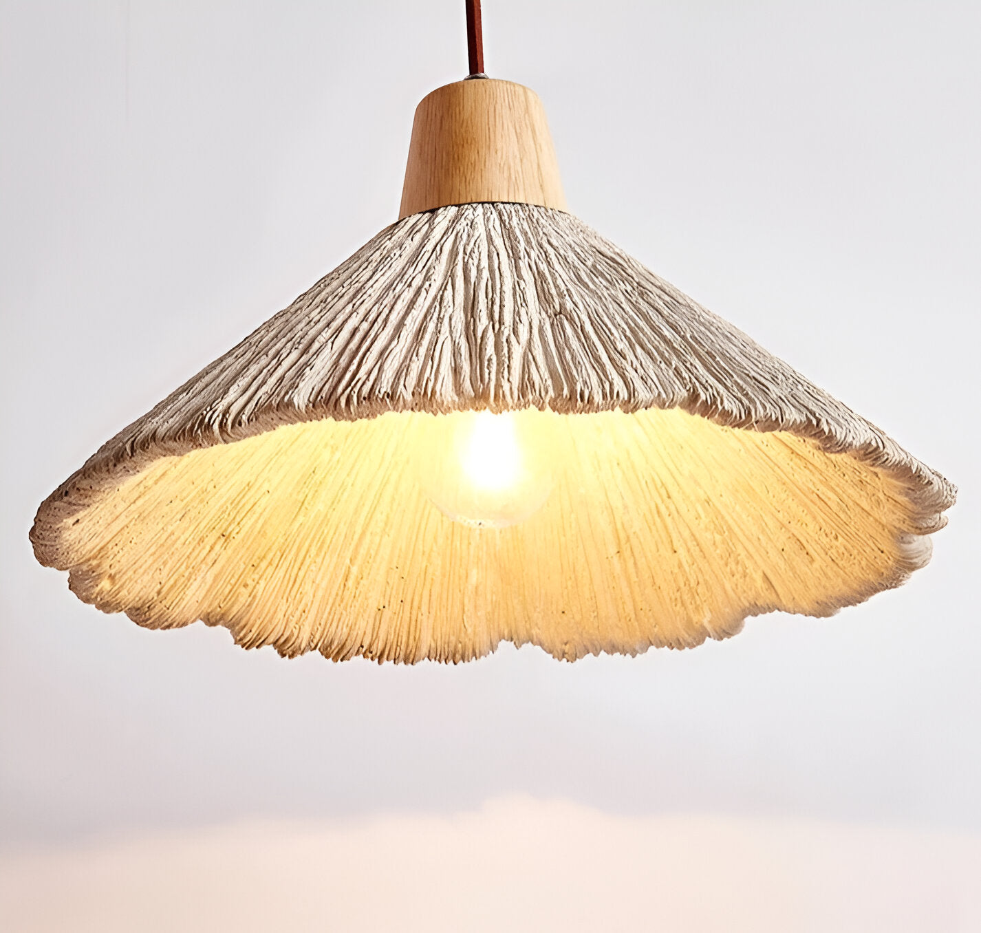 CREAM TASSEL CONE PENDANT