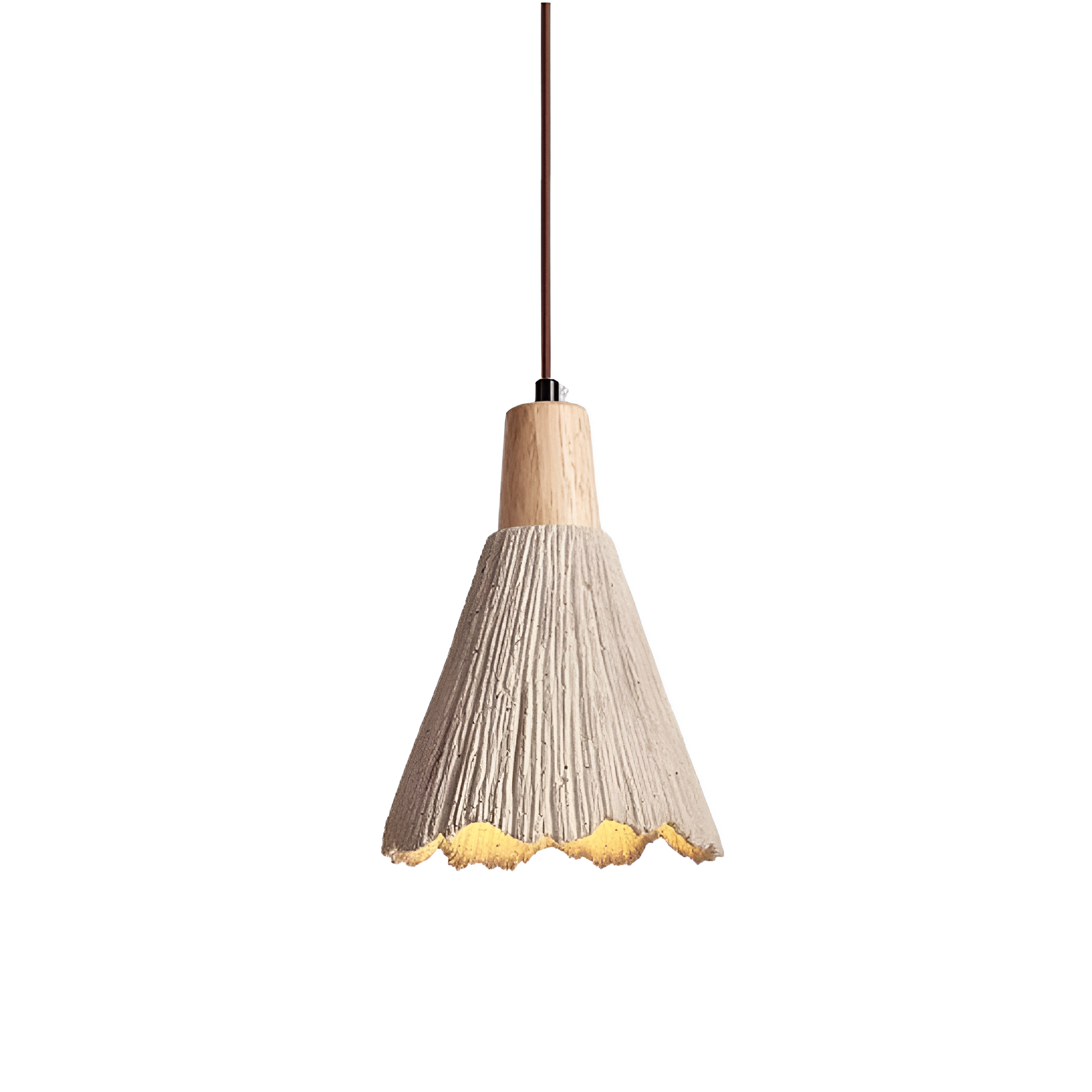 CREAM TASSEL CONE PENDANT