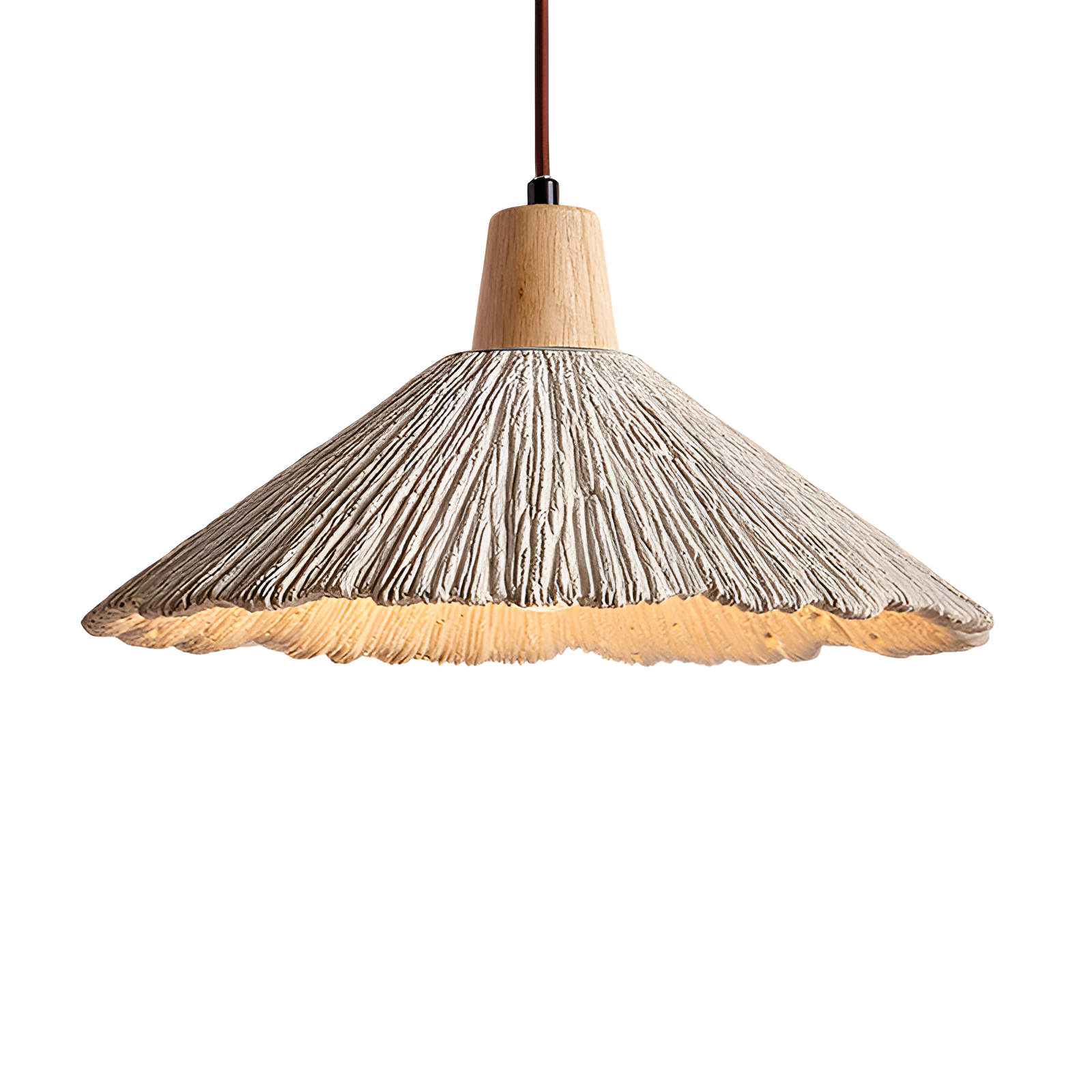 CREAM TASSEL CONE PENDANT