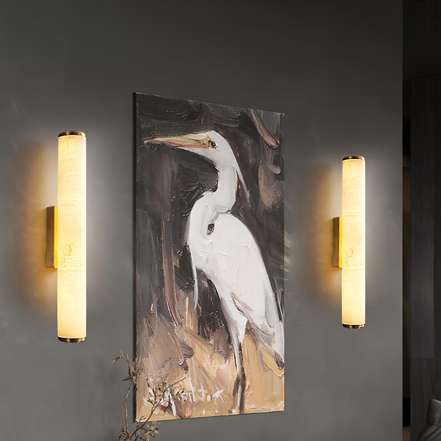 Callisto Spanish Marble Copper Modern Minimalist Wall Lamp