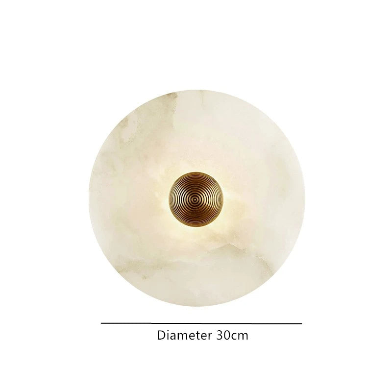 Alabaster Radiance Minimalist Elegance Wall Lamp