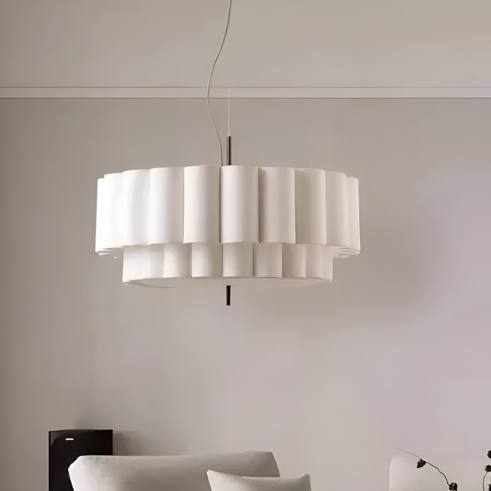 Boho Fabric Ripple Pendant Light