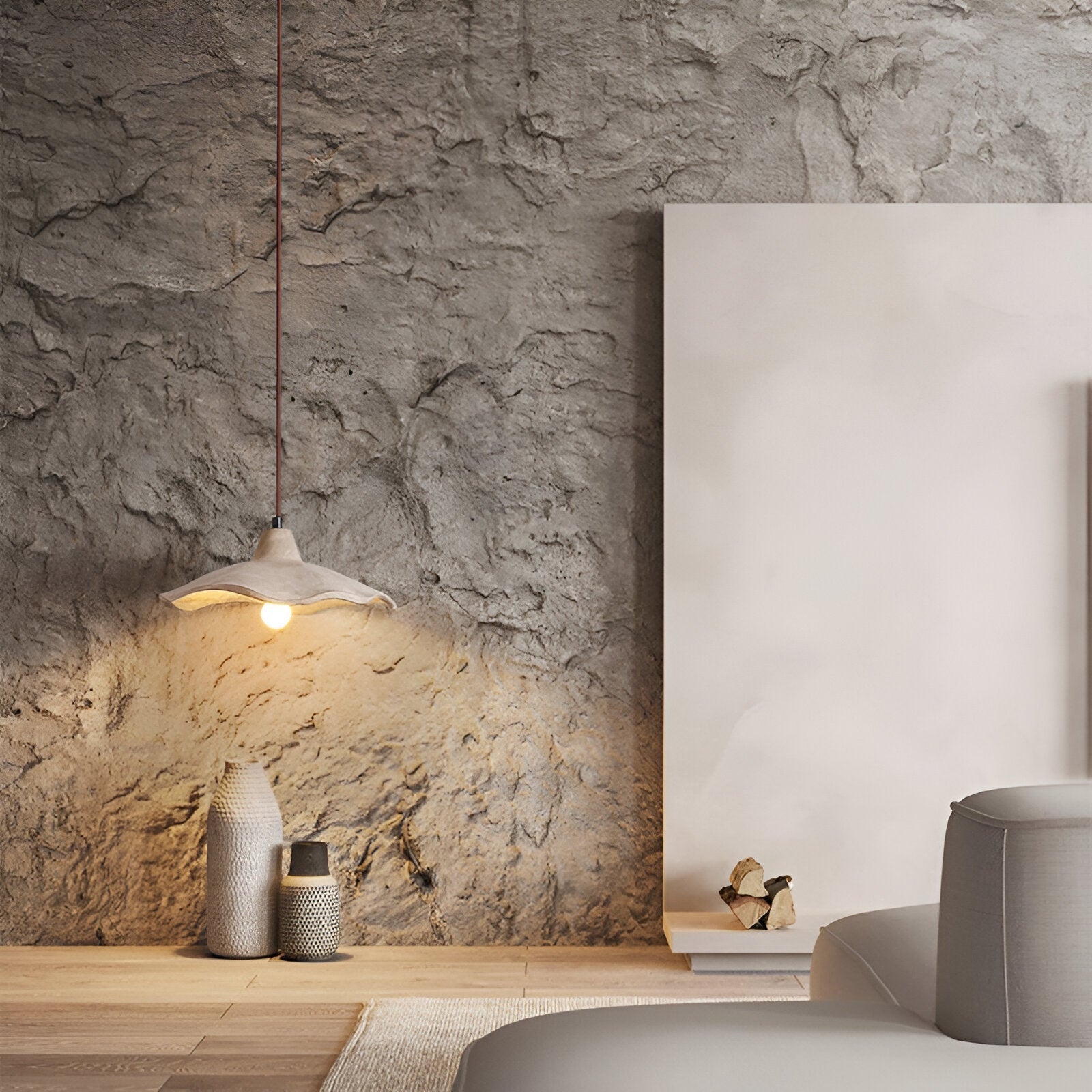 DRAPED CEMENT PENDANT
