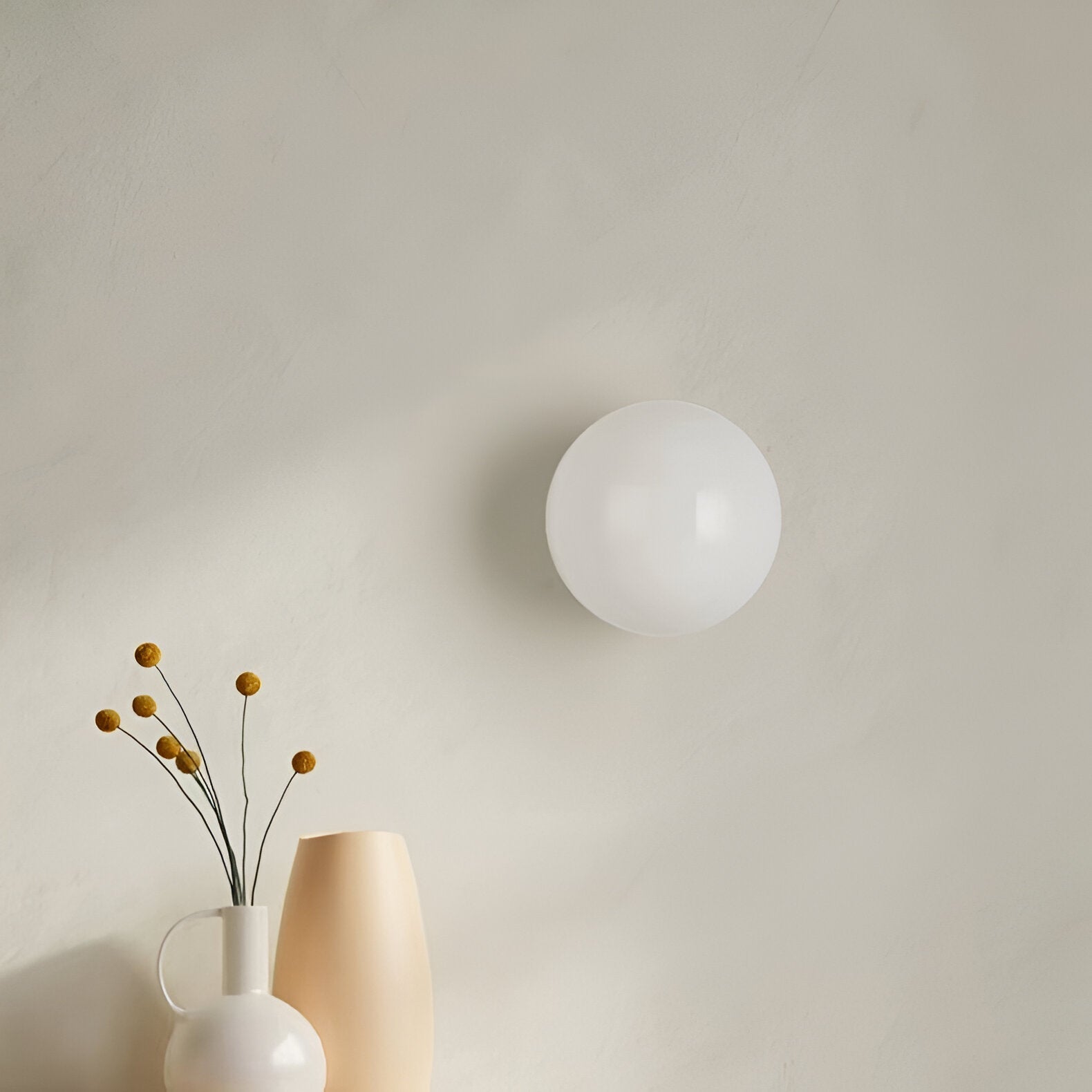 FROSTED GLOBE WALL LAMP