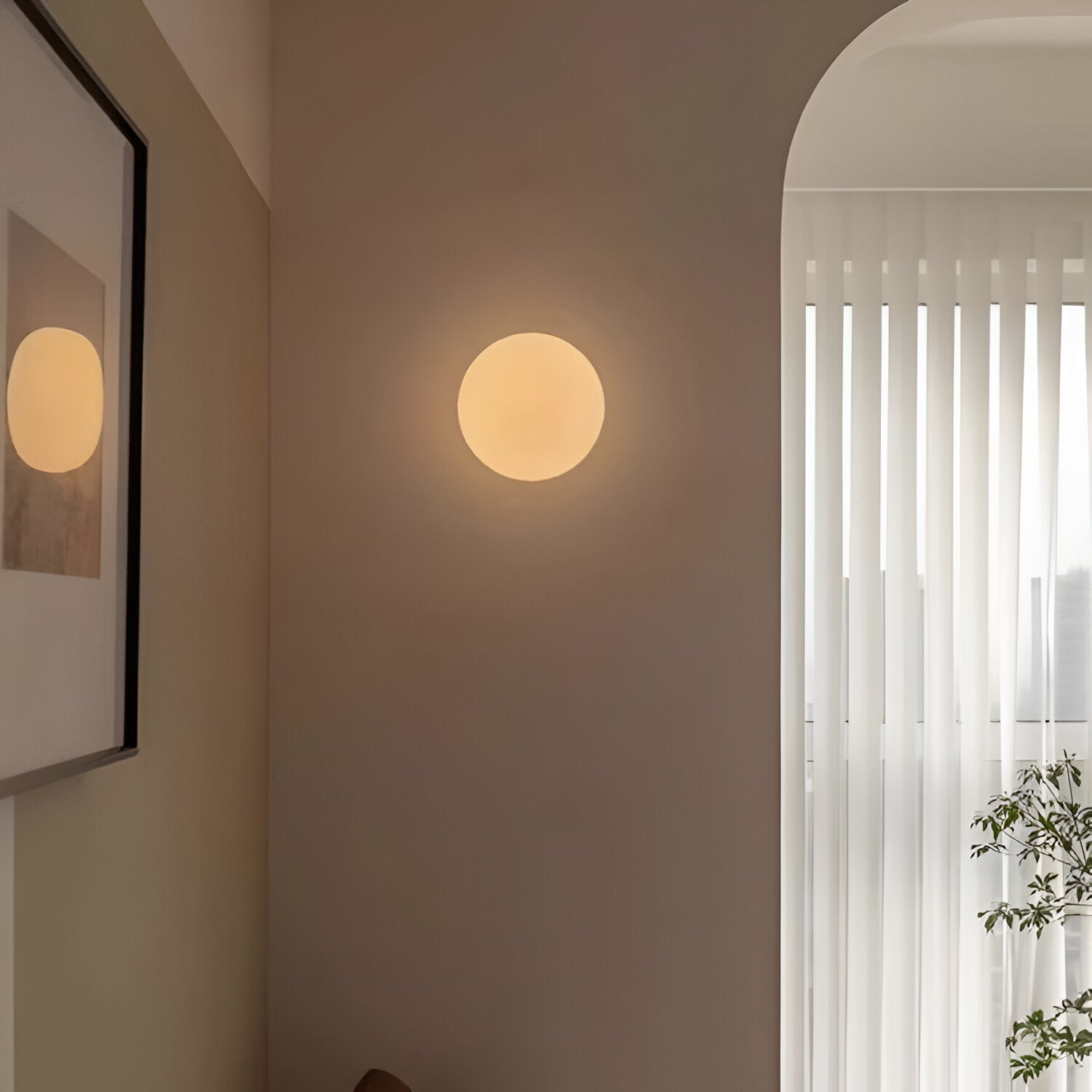 FROSTED GLOBE WALL LAMP
