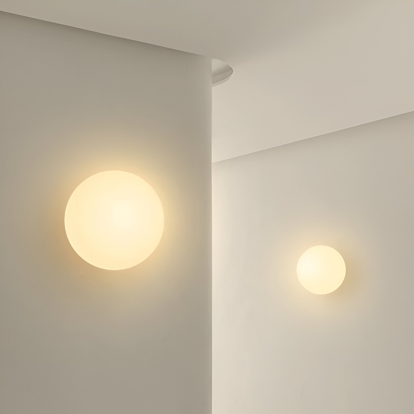 FROSTED GLOBE WALL LAMP