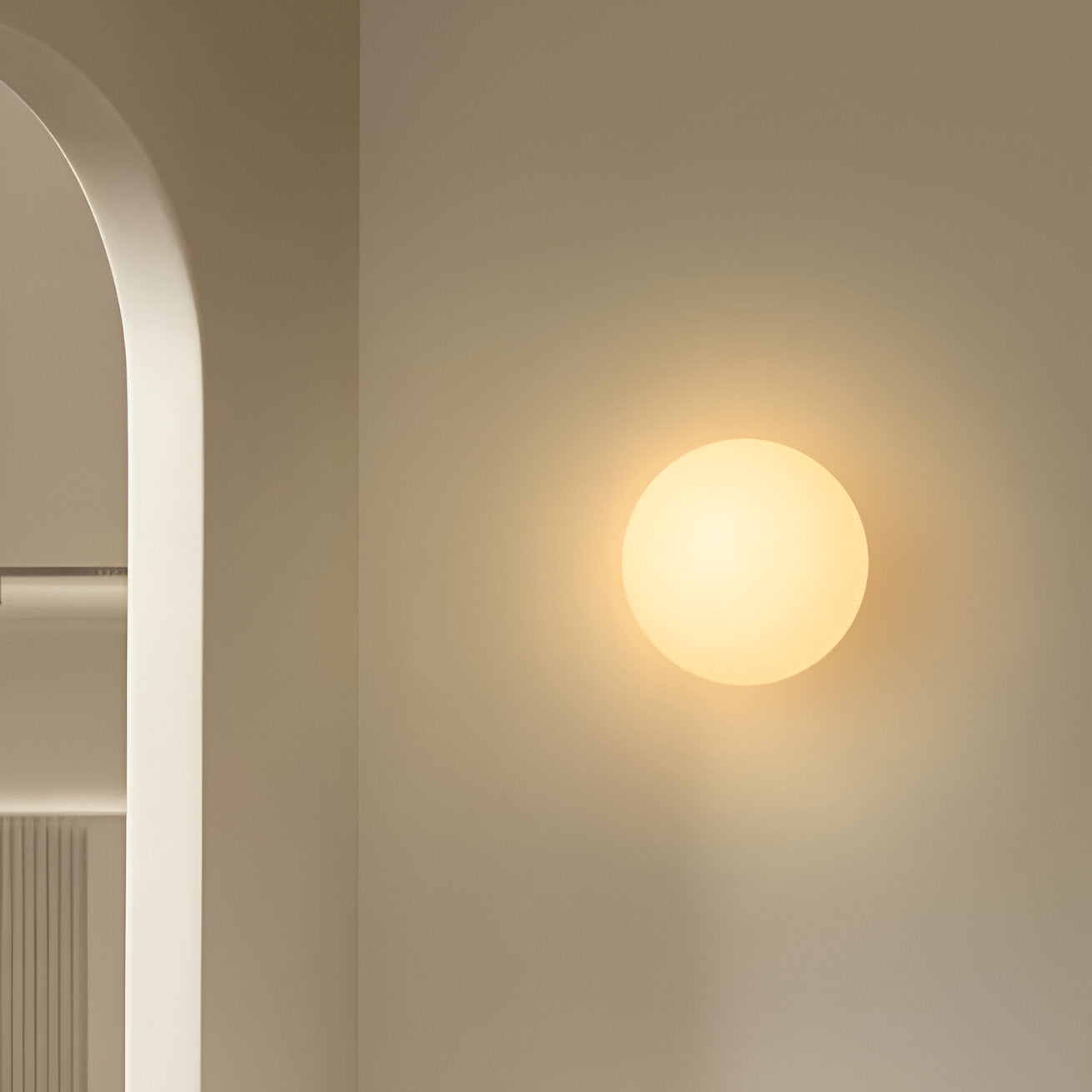 FROSTED GLOBE WALL LAMP