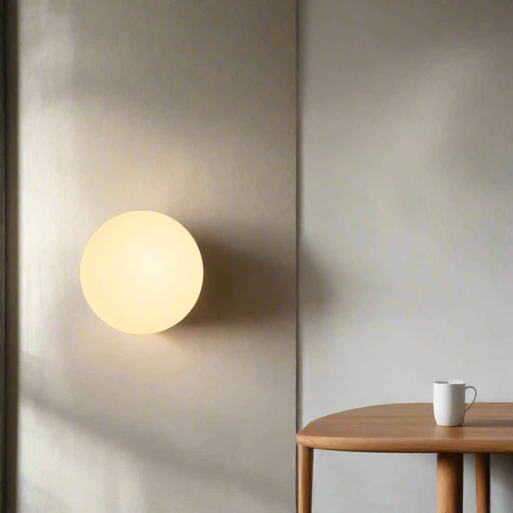 FROSTED GLOBE WALL LAMP