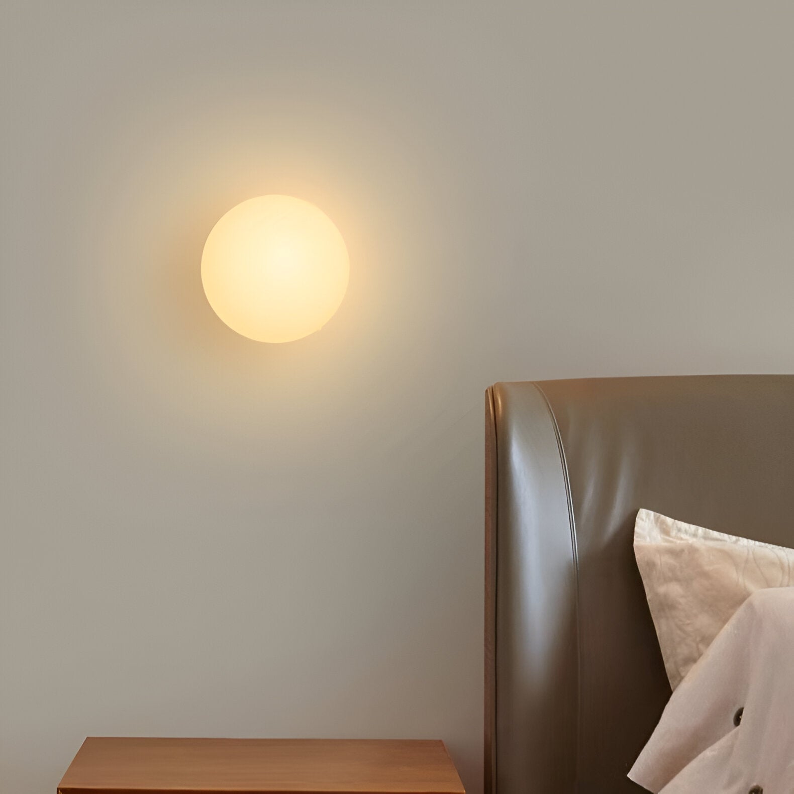 FROSTED GLOBE WALL LAMP