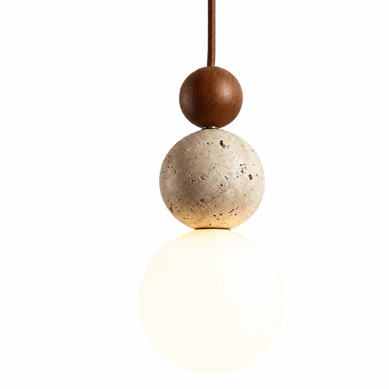 GLOW CREAM STONE PENDANT