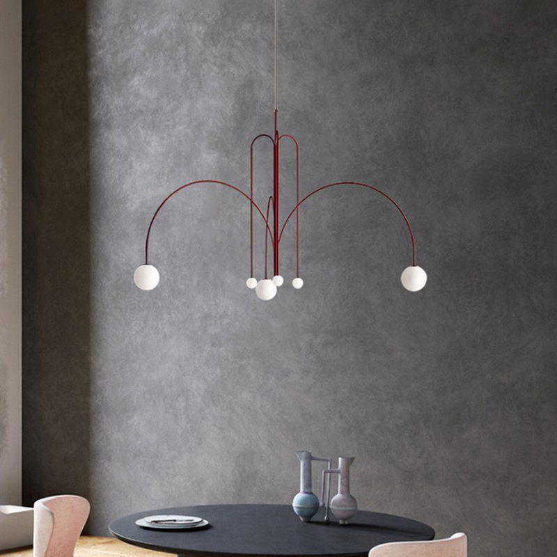 Nordic Gran Finale Nordic White Glass Metal Pendant Light