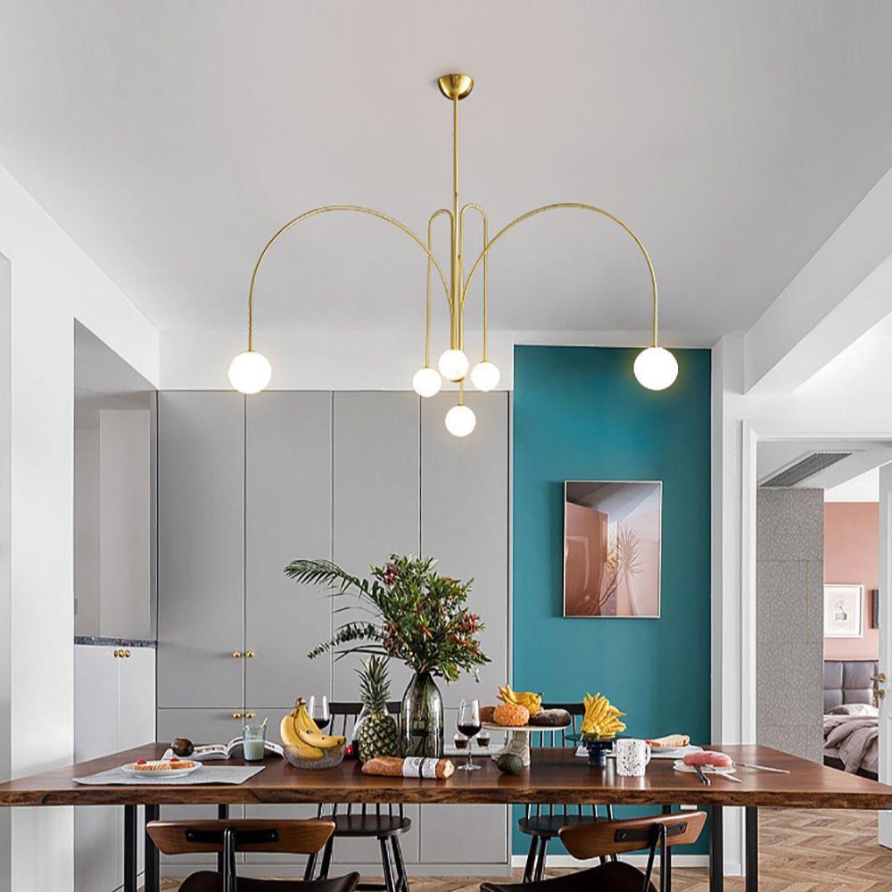 Nordic Gran Finale Nordic White Glass Metal Pendant Light
