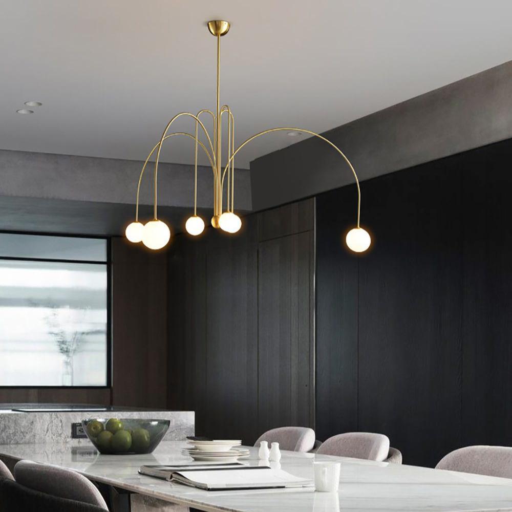 Nordic Gran Finale Nordic White Glass Metal Pendant Light