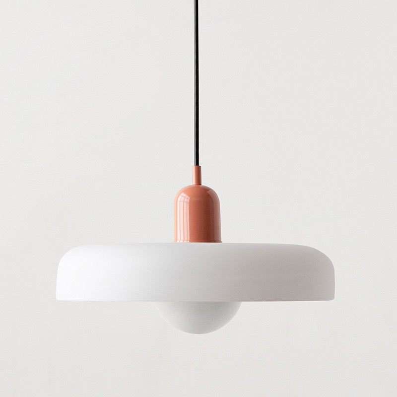 HALO WHITE SAUCER PENDANT