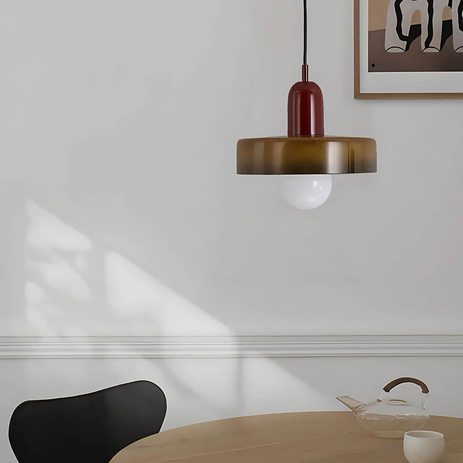 HALO WHITE SAUCER PENDANT