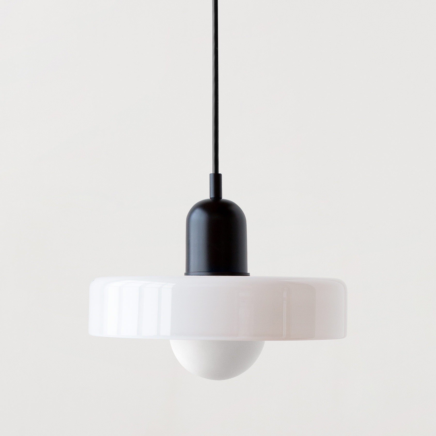 HALO WHITE SAUCER PENDANT