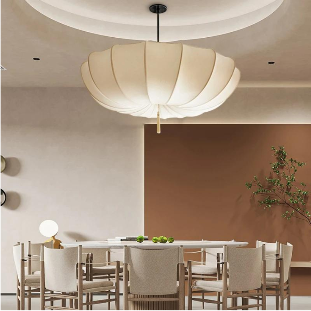 PLEATED SCALLOP DOME PENDANT