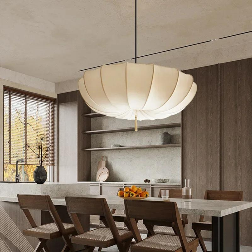 PLEATED SCALLOP DOME PENDANT