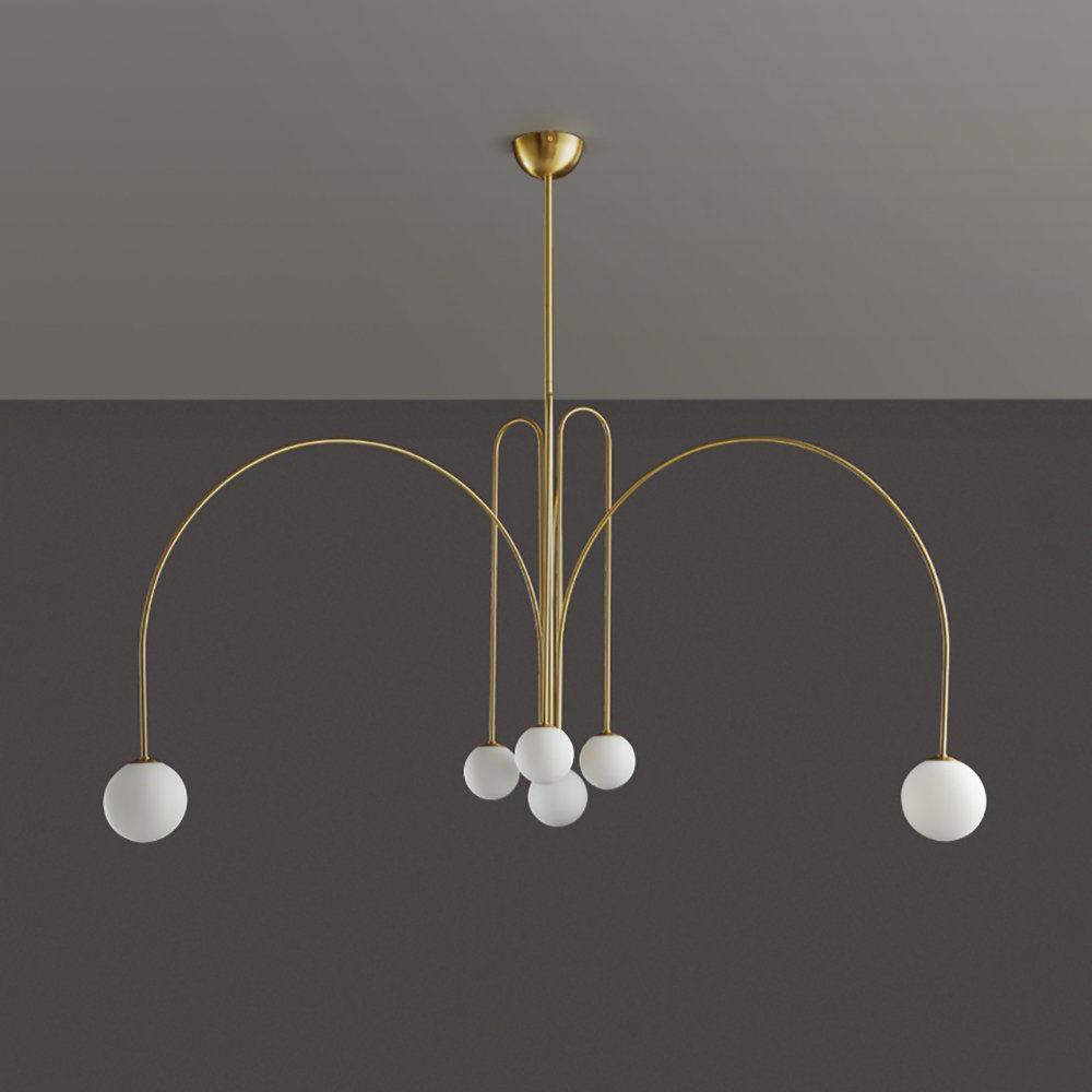 Nordic Gran Finale Nordic White Glass Metal Pendant Light
