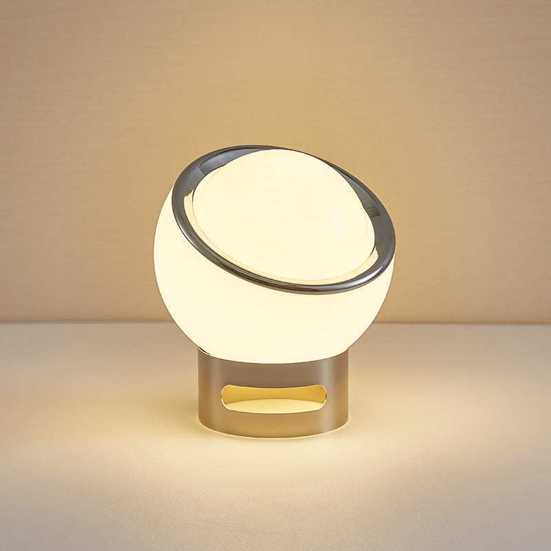 RETRO ORANGE ORB TABLE LAMP