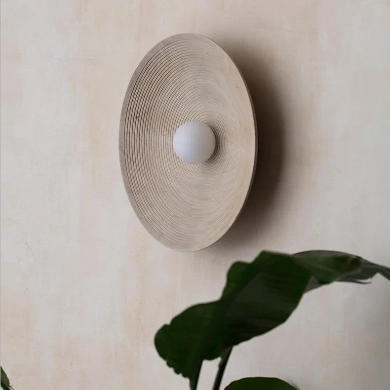RIDGED BRONZE DISC LAMP