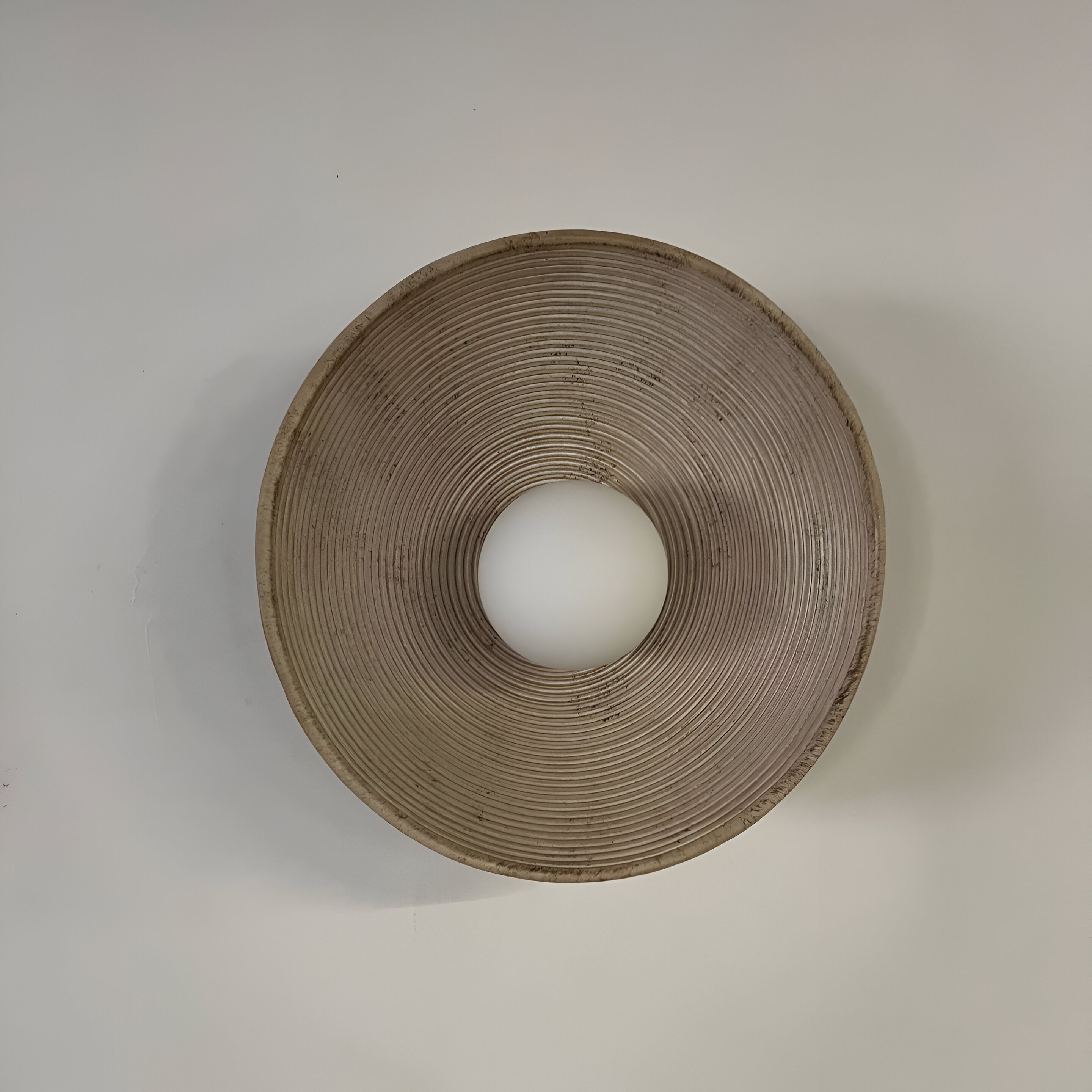 RIDGED BRONZE DISC LAMP