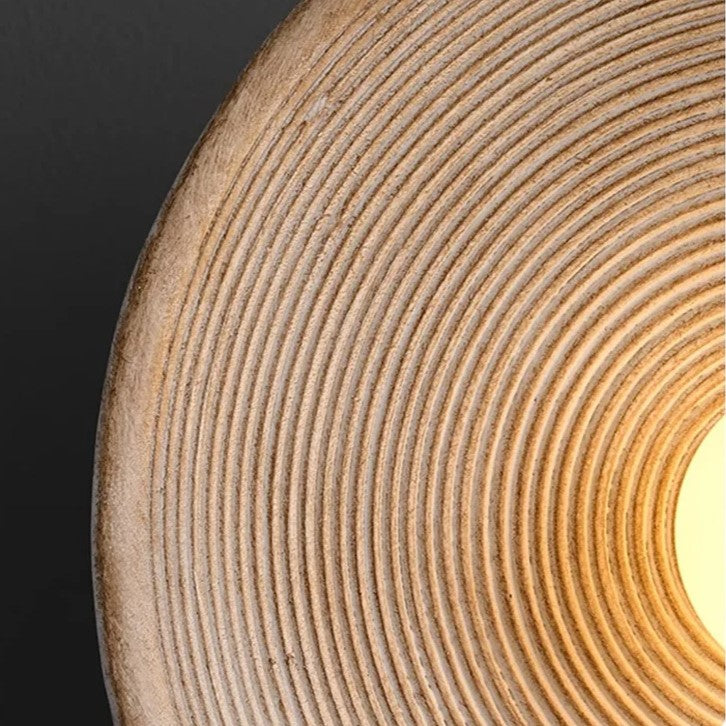 RIDGED BRONZE DISC LAMP